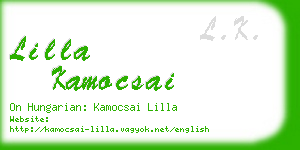 lilla kamocsai business card